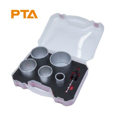 China Masonry Drilling 6pcs Tungsten Carbide-Tipped Hole Saw Set Hole Saw Cutter Kit for sale