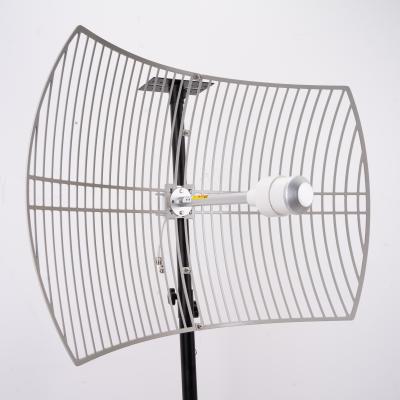 China 3G 4G LTE Grid Antenna 1700-2700MHz Parabolic Outdoor Antenna 2X24dBi Ultra Long Distance Antenna With 2x N Female ZX-1738 for sale