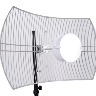 China ULTRA WIDEBAND DISH ANTENNA 700mhz 2G 3G 4G 5G 2x30dbi ZX-1738 GSM Parabolic Mesh Antenna 698mhz-4000MHZ for sale