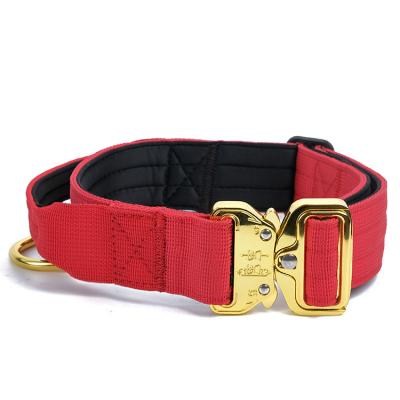 China Custom Heavy Tactical Combat Dog Collar Handles With Neoprene Grips And Padding for sale