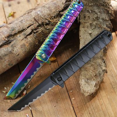 China High quality pocket knife camping stainless steel quick carry knife with steel knife handle outdoor survival knife for sale