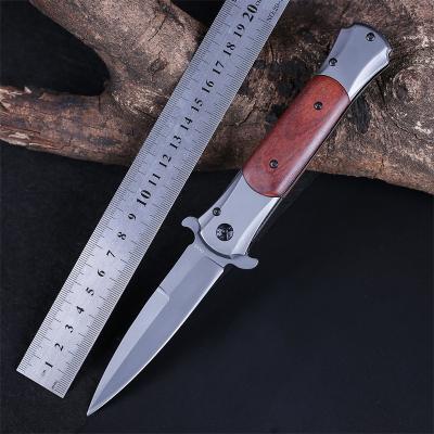 China Quick-Change Ready To Ship Professional Stainless Steel CS Go Knife With Wooden Handle Hunter Knife Camping Knife for sale