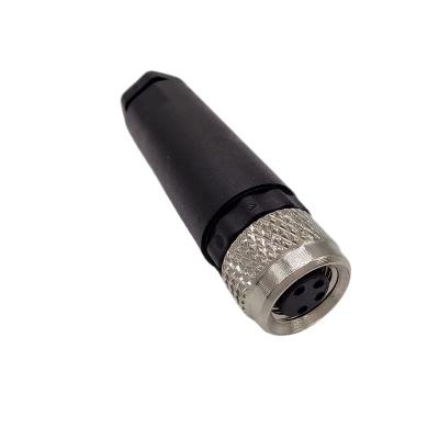 China Alloy Zinc M8 Screw Threaded Waterproof Connector Cable Mating Electrical Sensor Waterproof Connector for sale