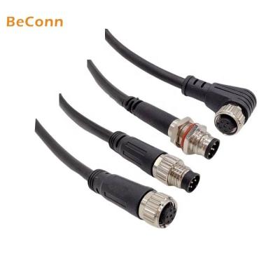 China Alloy Zinc Ip67 Waterproof DC 60V 4 Pin M8 Overmolded Cable Connector M8 Cable Sensor Connector For Automation Industry for sale