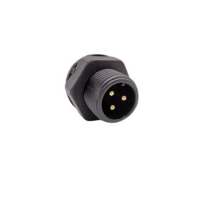 China PA66 M12 Screw Threaded Mating Competitive Price 3 Pin Connector Power Connector 3 Pin for sale