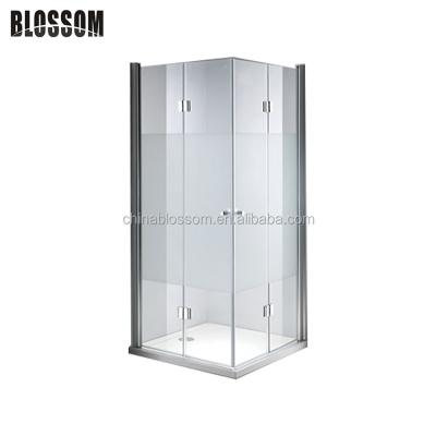 China Fully Collapsible Shower Swing Doors With Function Corner Swing Acid Glass Doors Lowering Lifting Fully Foldable Compartment for sale