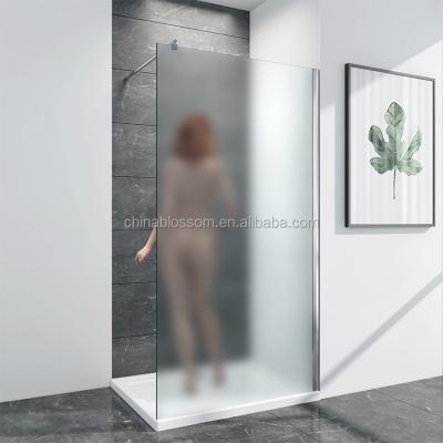 China Hotel Bathroom Frameless Tempered Glass Panel Walk-in Shower Wall for sale