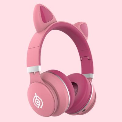 China Headband New Arrival Cat Ear Young People Kids Headset Support TF Card Audifono bluetooth Earphones for sale