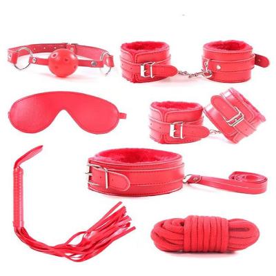 China SM Bondage Sex Game Erotic Slave Sex Toys 7 10 22 23 Pieces Adult Slaps Bdsm Women Whip Rope Bondage Gear Handcuffs Set Rope Kit SM Product for sale