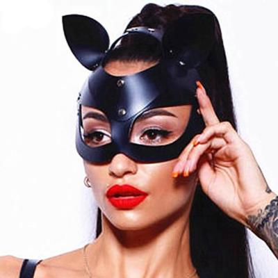 China SM Game Game Woman Leather Cat Eye Mask Black Elegant Sexy for sale