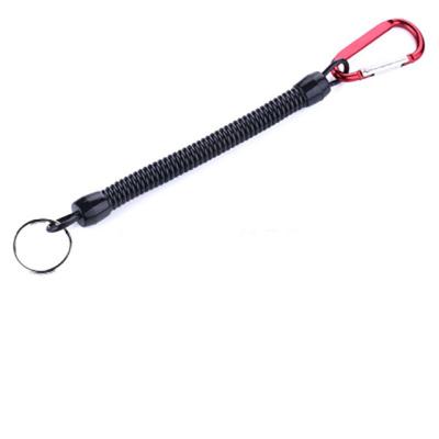 China High Quality Lanyard Spring Rope PU Key Tool Safety Bungee Cord for sale