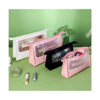 China Fashion TCB-8D381 Travel Bag Toiletry Bag Women's Waterproof PU Clear Clear Custom Cosmetic Makeup Bag for sale