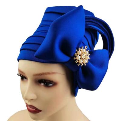 China THB-8D962 Multifunctional Muslim Hat National Pearl Beaded Hijab Scarf Headwear Women Adjustable Turban Hat for sale