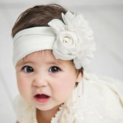 China THB-8D704 Popular Soft Flower Turban Hair Bands For Kids Baby Headband Girls Elastic Headwrap Hair Accessories for sale