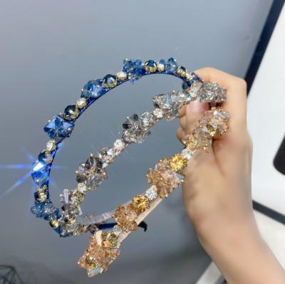 China Korea THB-8D794 Sparkling Circle Crystal Headband Party Wedding Hair for Women Hair Accessories Headpieces for sale