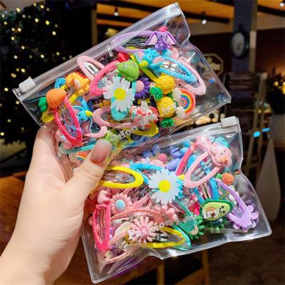 China Korea THB-8D896 10pcs set children cartoon bb clip cute fruit flower bowknot animal hairpin for girls for sale