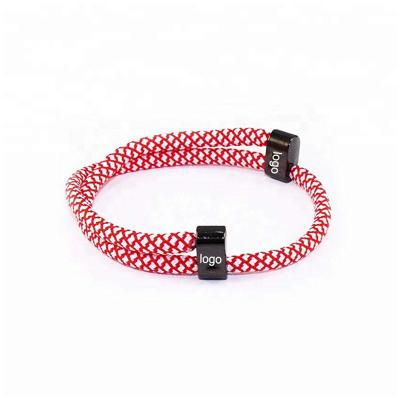 China CLASSIC Woven Friendships Shoe Laces Bracelet Customized Logo Rope Bracelets Braided Shoelace Bracelets Adjustable for sale