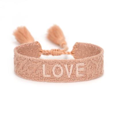 China CLASSIC 169 Colors Girls Handmade Tassel Bracelet Boho Friendships 3D Braided Bracelets Embroidered Letters Adjustable Woven Bracelets for sale