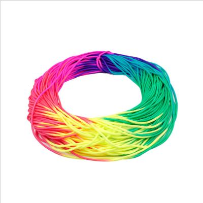 China Durable Polyester Camping Nylon Parachute Cord 7 Strand 4mm Braided Tent 550lb Paracord Rainbow Rope for sale