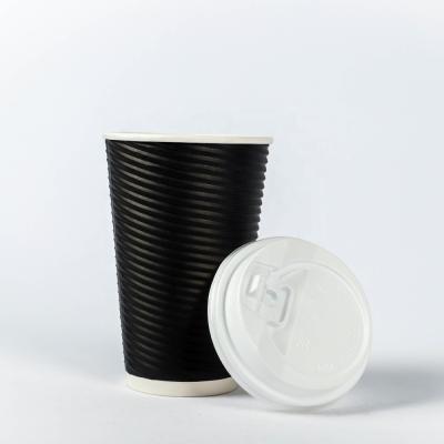 China Disposable Disposable Coffee Paper Cups Corrugated Paper Cups Double Wall Customized For Hot Drink for sale