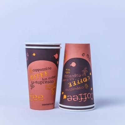 China 8 oz disposable 12 oz 16 oz disposable coffee paper cups with lid custom logo for coffee take away paper cups for sale