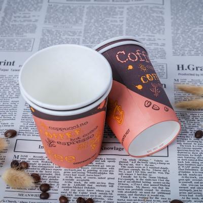 China Wholesale 5oz Disposable Customized Printing Coffee Disposable Paper Cup With Lid Logo Custom Hot Drinks Biodegradable Paper Cup for sale