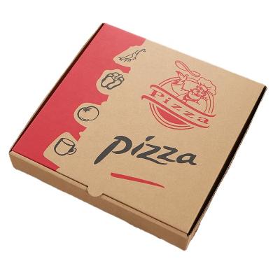 China Disposable Custom Printed With Logo Design Disposable Kraft Paper Eco-Friendly Pizza Box Take Away Pizza Box 9