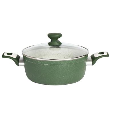 China Sustainable Forged Aluminum Marble Coating Casserole for sale