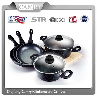 China Sustainable deluxe cookware 7pcs set for sale