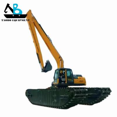 China Building Material Shops Amphibious Excavator Buggy Swamp Excavator With Floating Dock for sale