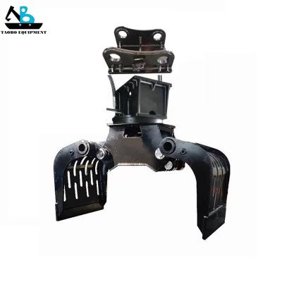 China Hydraulic Rotating Demolition Excavator Grapple Excavator Attachment Tri Grapple For 15ton 20ton 30ton 40ton Excavator for sale