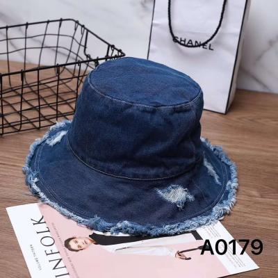 China Custom unedged picture denim bucket hat for women for sale