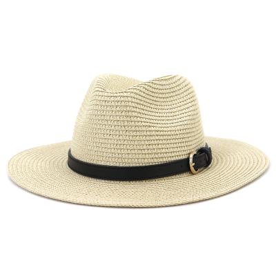 China Image Hot Sell Fashion Elegant Plain Dyed Straw Felt Hat High Quality Paper Hat For Men And Women for sale