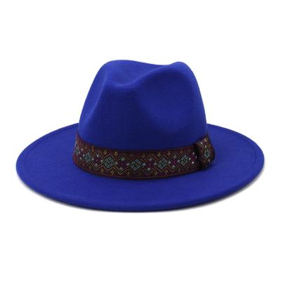 China Plush Factory Direct Sale Outdoor Unisex Fashion European Style Fedora Hats for sale