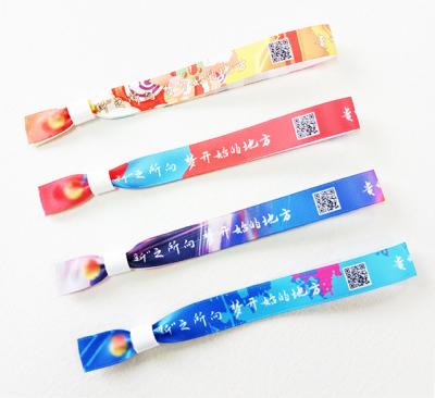 China Double Sided Custom Wristbands Wedding Festival Fundraiser Invitation Charity Events Party Access Wristband Custom Cloth Party for sale