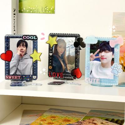 China Cute Standee acrylic kpop photo stand Europe PC photo card holder for sale