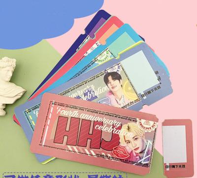 China Custom Europe kpop holographic double sides printed personalized idol design concert event kpop photocard paper tickets for sale