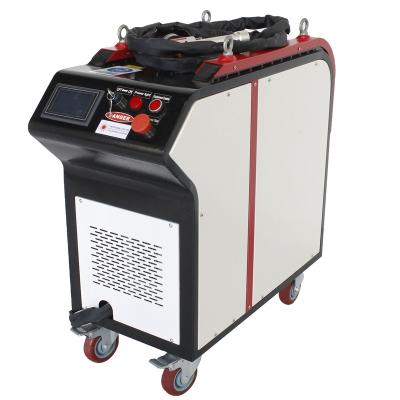 China Exterior Handheld Car Chassis Paint Removal JPT 100w 200w Laser Cleaning Support Test Support Rust Paint Cleaning Machine for sale