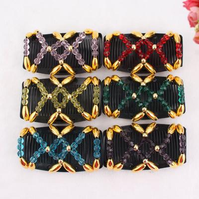 China Latest Design Fashion Women Magic Hair Comb Wholesale Top Selling Custom Handmade Woven Accessories For Women for sale