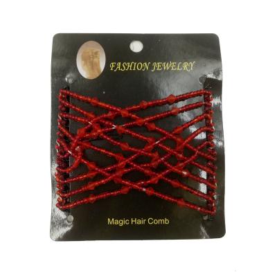 China CR4 Trendy Wholesale Korea Styles Fashion Custom Solid Color Beaded Magic Hair Comb Accessories For Women for sale