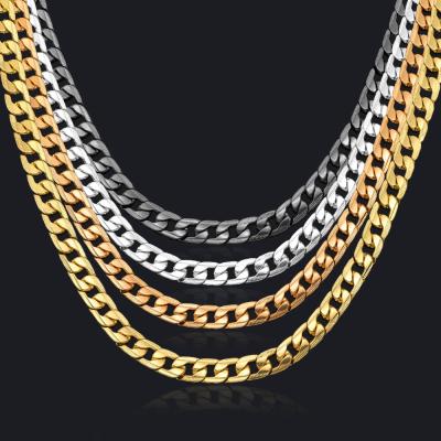 China Fashion Gold Plated Chain Necklace For Men Necklace Wholesale Chain For Men Hip Hop Necklace Stocks for sale