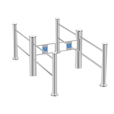 China RFID/barcode/fingerprint Automatic Pedestrian Supermarket Swing Turnstile Gate RFID Two Way Access Control System for sale