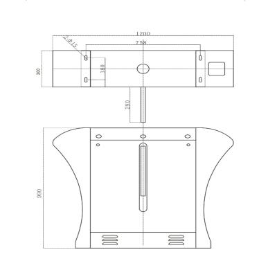 China RFID Reader Flap Turnstile Channel Gate Automatic Turnstile 304 Stainless Steel Access Control Flap Barrier Gate Smart Price for sale