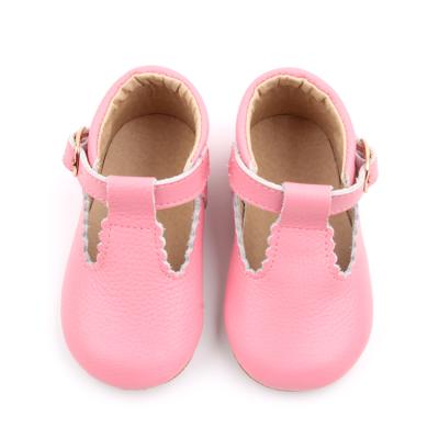 China Fashion Genuine Leather Mary Jane Baby Dress Shoes Soft T Single Baby Bar Flat Wholesale for sale