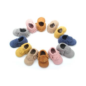 China BEIBEINOYA Baby Moccasins Anti-slippery Leather Baby Shoes Newborn Children Wholesale Moccasins for sale