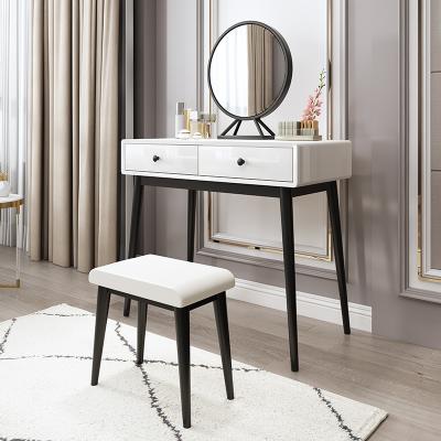 China Modern simple dresser table makeup vanity receives desk integral whole multifunction european style dresser hair dresser chair for sale