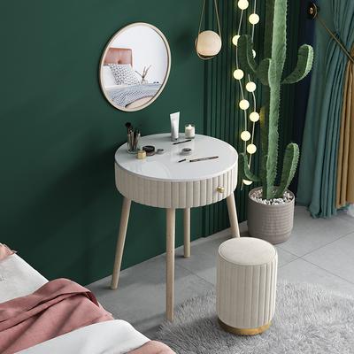 China Nordic dresser table bedroom woman amp modern simple solid wood paint light luxury makeup princess mirror dresser for sale