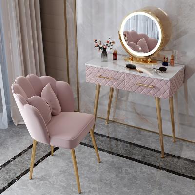 China Northern Europe dresser receives cabinet bedroom gray modern light luxury bedroom marble vanity dresser with mirror velvet for sale