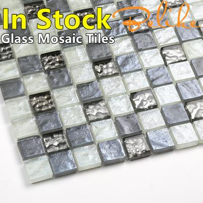 China Fashion Home Decor Penthouse Villas Design Backsplash Current Touch Bath MEDITERRANEAN SEA Glass Mosaic Tiles Featured Wall Cladding for sale