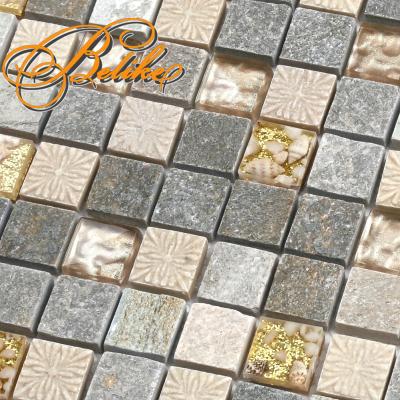 China Glass Mosaic Stone Retro Classic Mix Tile Kitchen Back Splashes Features Wall Cladding Home Decor Vintage Classic Reminiscent Design for sale